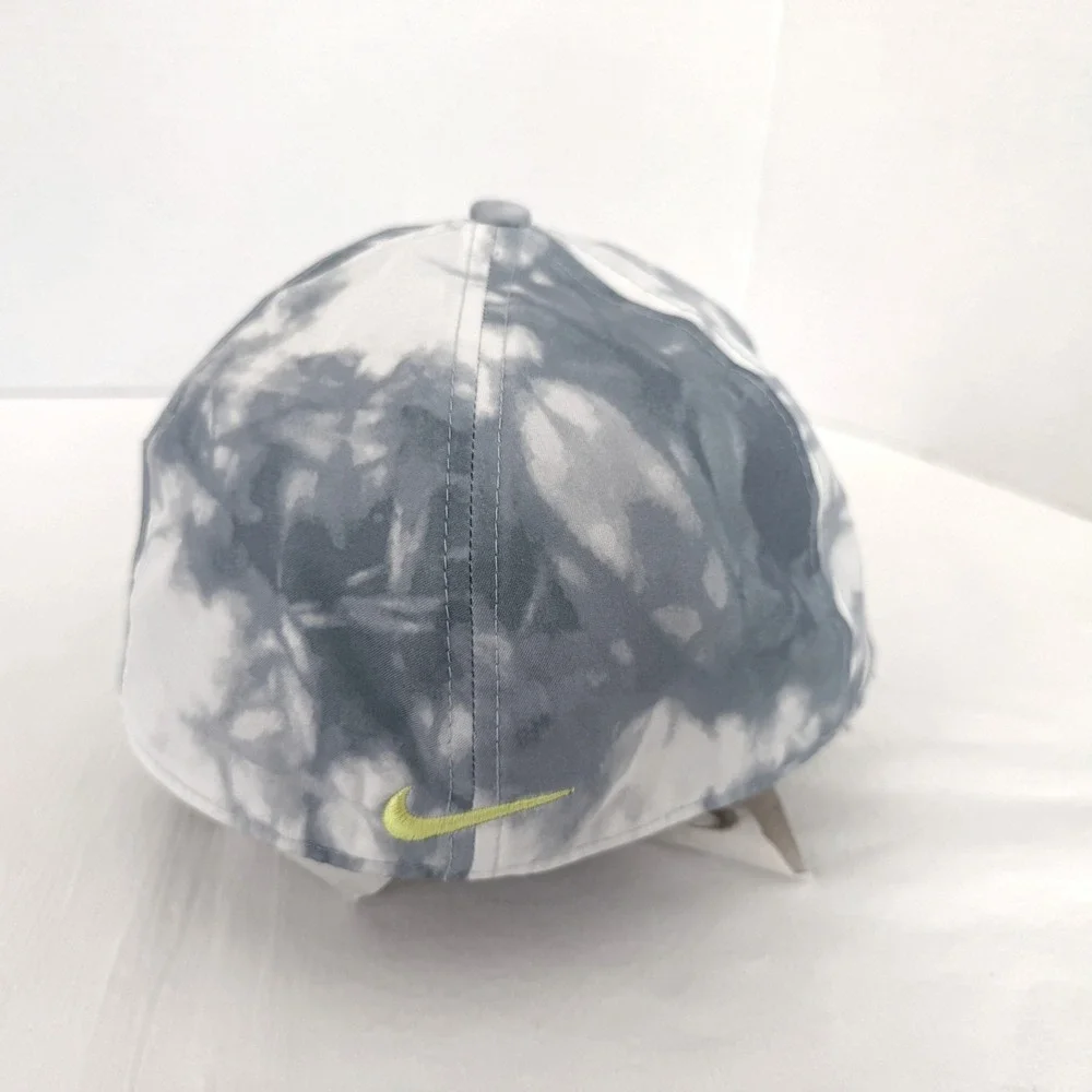 Nike Classic99 Dri-FIT Hat Mens L/XL Grey White Tie Dye Excellent Swoosh Cap